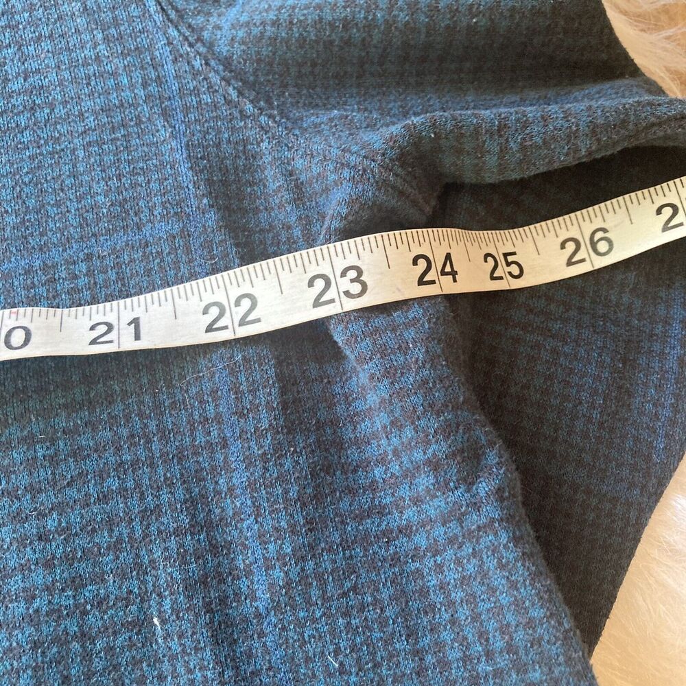 Haggar Shirt Sz XL Long Sleeve Polo Teal Black Collared Casual Autumn Comfy Mens - Picture 6 of 8